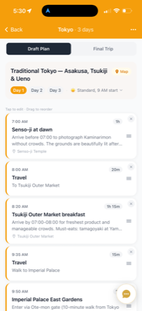 Your Itinerary